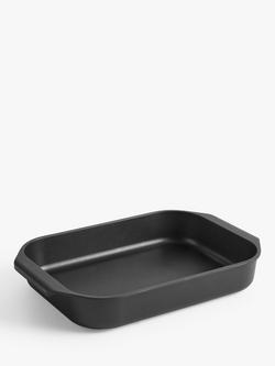 John Lewis Cast Aluminum Non-Stick Roaster, 34 x 24cm, Black