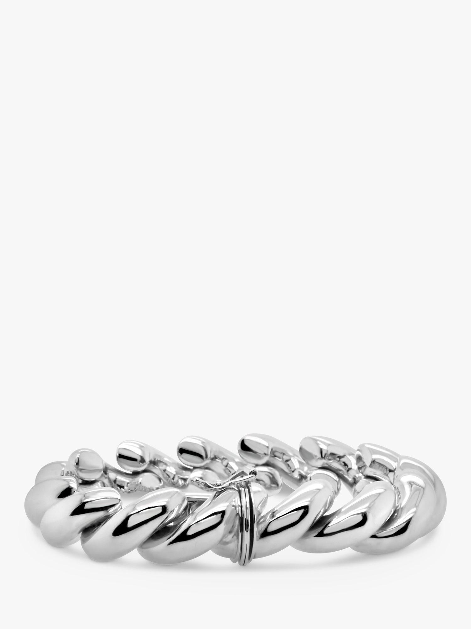 Product image 2 of 4, which shows Milton & Humble Jewellery Pre-Loved 9ct White Gold Chunky Bangle