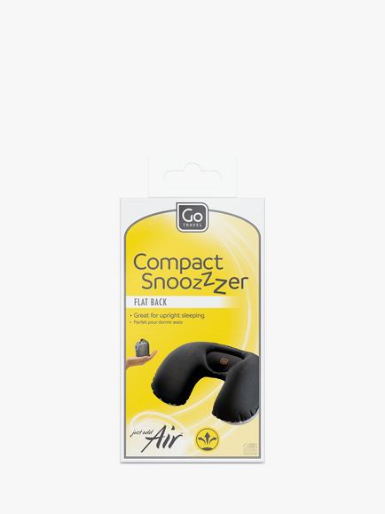 Go Travel Compact Snoozer Travel Pillow, Black, Black