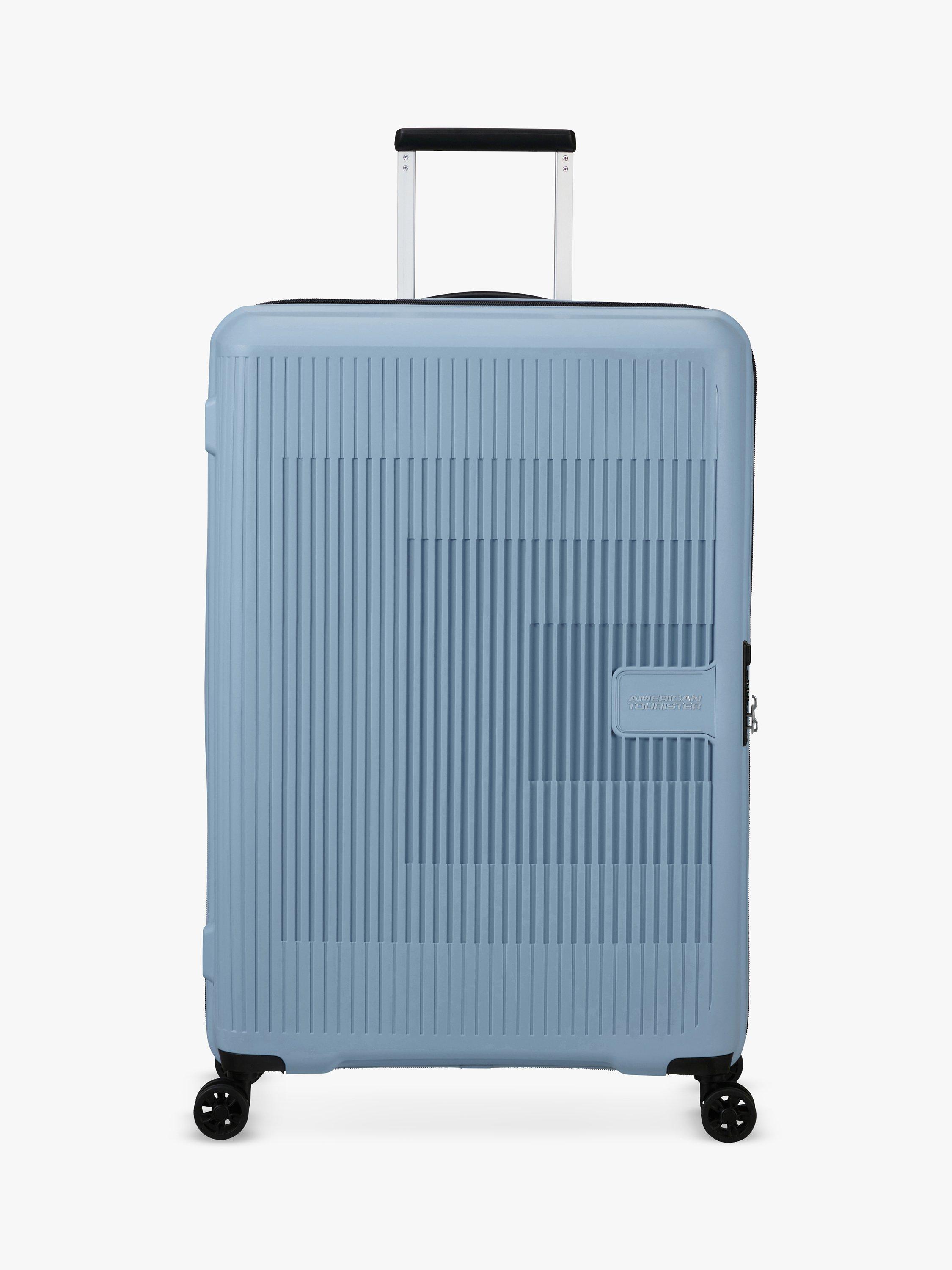 American Tourister Aerostep 4-Wheel 77cm Expandable Large Suitcase, Soho Grey