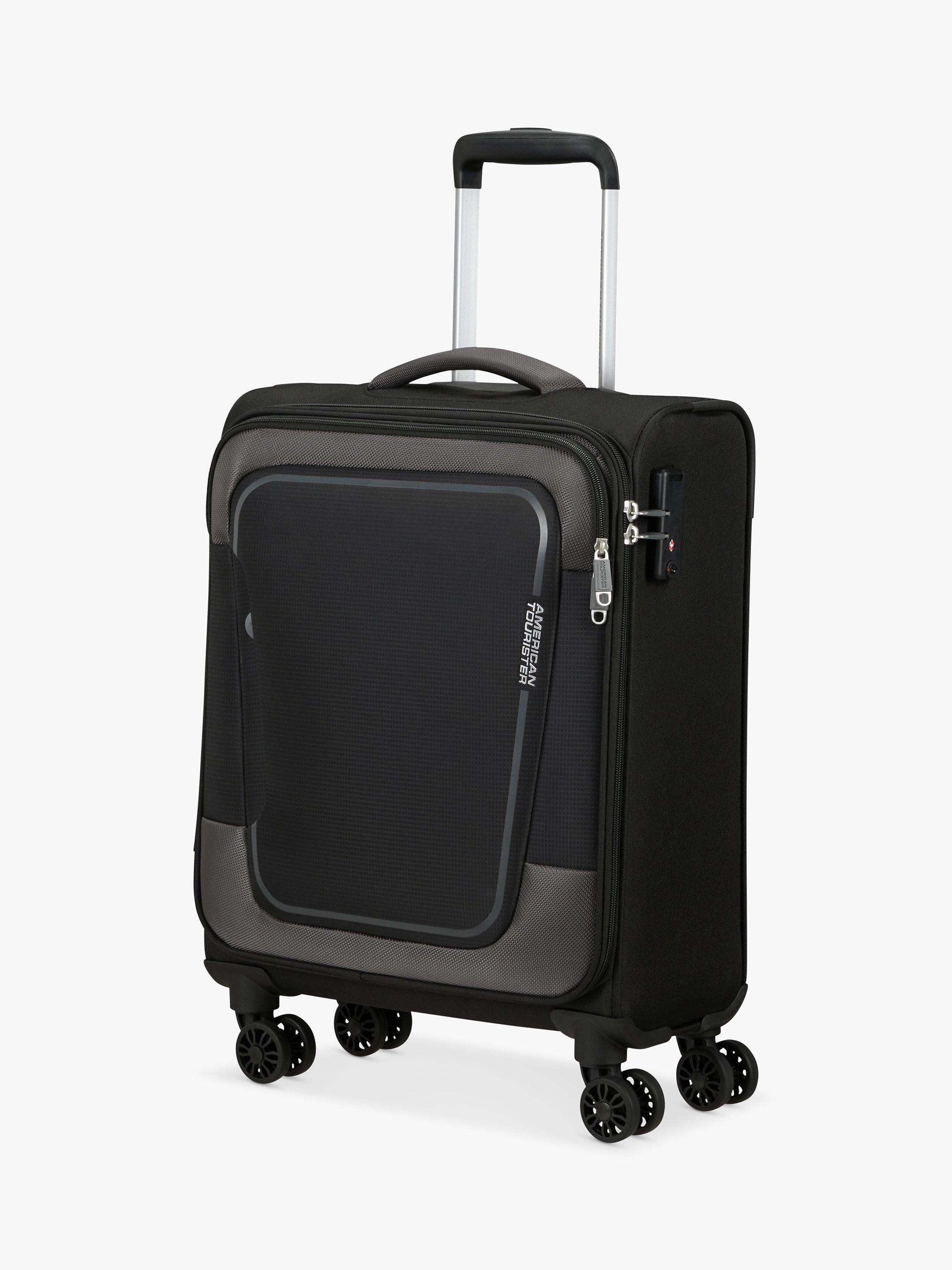 American Tourister Pulsonic 4-Wheel 55cm Expandable Cabin Case, Black