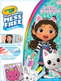 Gabbys Doll House Colour Wonder Colouring Book & Markers Set, Multi