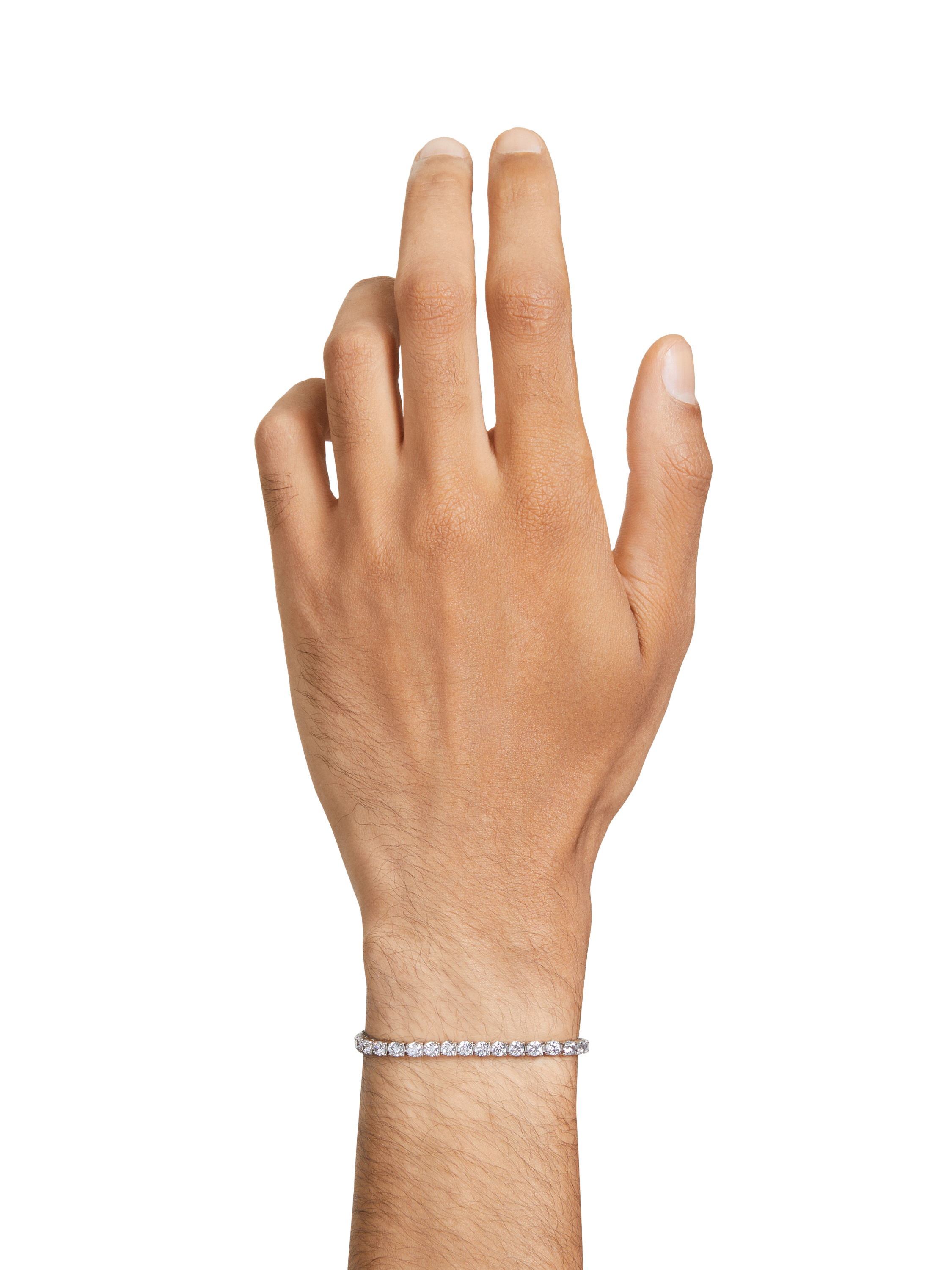 Product image 6 of 6, which shows Swarovski Crystal Matrix Tennis Bracelet, Silver