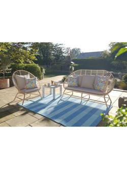 Laura Ashley Havana 3-Seater Garden Lounge Set, Dove Grey