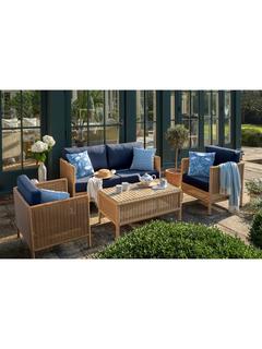 Laura Ashley Vilamoura 4-Seater Garden Lounge Set, Denim