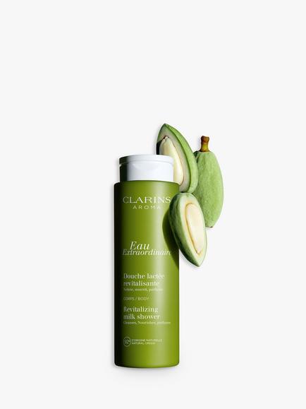 Clarins Eau Extraordinaire Revitalising Shower Milk, 200ml - view 2, 