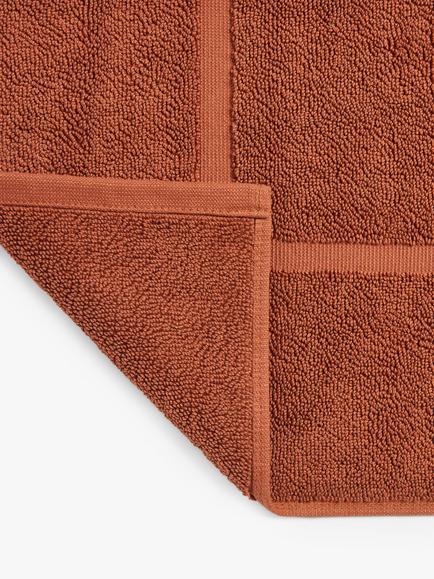 John Lewis Egyptian Cotton Bath Mat - view 2, Baked Clay