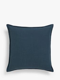 John Lewis Linen Cushion, Navy