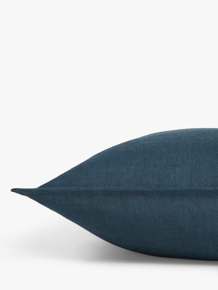 John Lewis Linen Cushion - view 2, Navy