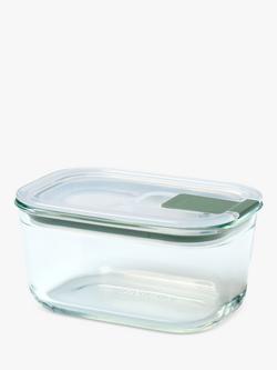 Mepal EasyClip Oven Safe Glass Storage Container, 450ml, Nordic Sage, Nordic Sage