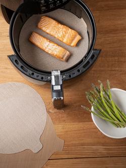 NoStik Air Fryer Round Reusable Non-Stick Liner, Pack of 2 - view 2, Brown