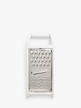 John Lewis Flat Stainless Steel Grater, White