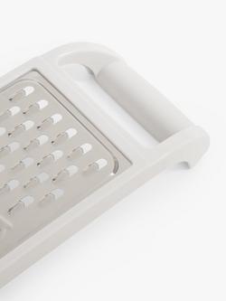 John Lewis Flat Stainless Steel Grater, White - view 2, White
