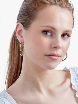 Melissa Odabash Twist Hoop Earrings, Gold - view 2, Gold