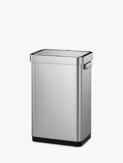 EKO Deluxe Mirage Sensor Bin, 50L, Stainless Steel, Stainless Steel