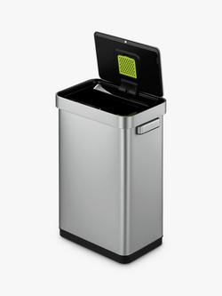 EKO Deluxe Mirage Sensor Bin, 50L, Stainless Steel - view 2, Stainless Steel