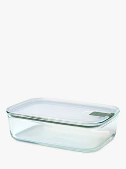 Mepal EasyClip Oven Safe Glass Storage Container, 1.5L, Nordic Sage, Nordic Sage