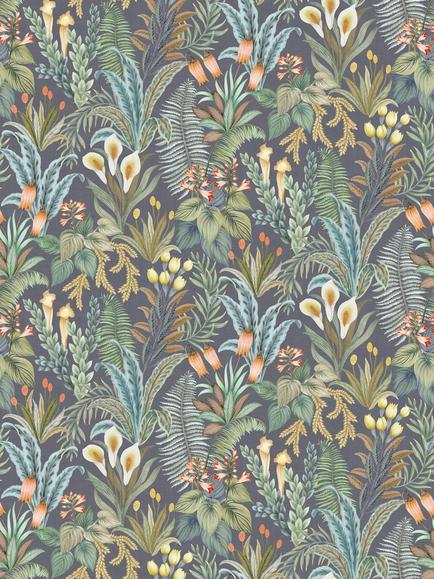Osborne & Little Calla Lily Wallpaper, Midnight