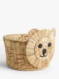 John Lewis Lion Water Hyacinth Storage Basket, Natural