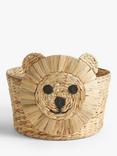 John Lewis Lion Water Hyacinth Storage Basket, Natural