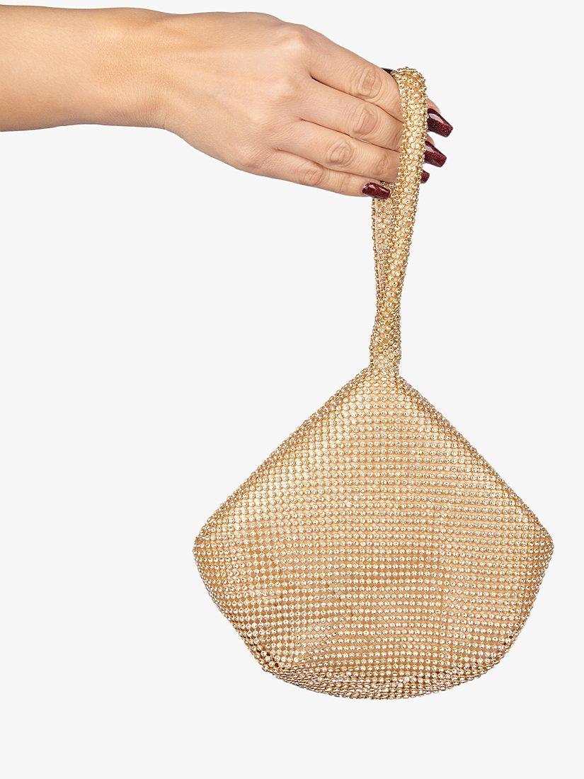Product image 5 of 5, which shows Paradox London Dua Embellished Grab Bag, Gold