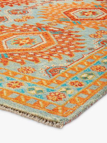 Gooch Luxury Hand Knotted Khal Mohammadi Rug - view 2, Orange