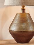 nkuku Nalgonda Small Lamp Base, Antique Brass