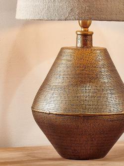 nkuku Nalgonda Small Lamp Base, Antique Brass - view 2, Antique Brass
