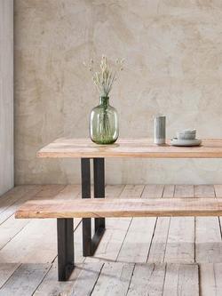 nkuku Fia Dining Bench, Large - view 2, Mango Wood