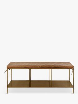 nkuku Mahi Bench - view 2, Brass