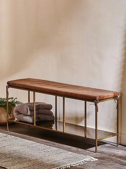 nkuku Mahi Bench, Brass
