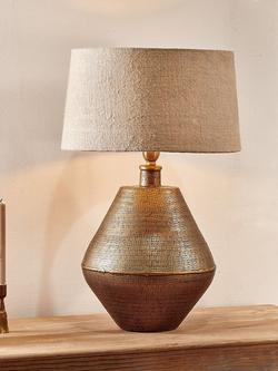 nkuku Nalgonda Large Lamp Base, Antique Brass, Antique Brass