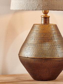 nkuku Nalgonda Large Lamp Base, Antique Brass - view 2, Antique Brass