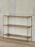nkuku Mahi Console Table, Antique Brass