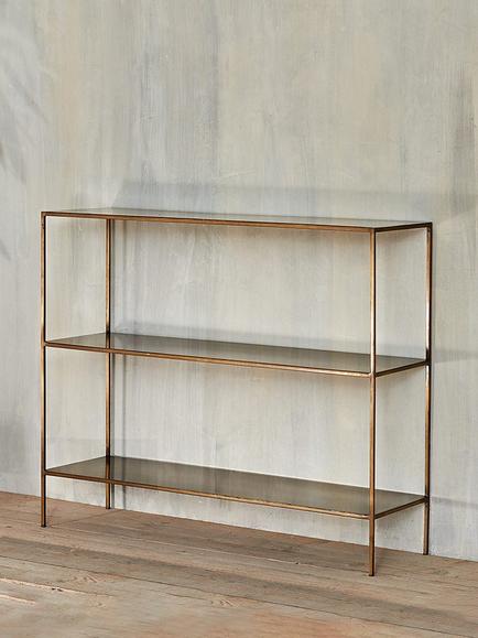 nkuku Mahi Console Table, Antique Brass, Antique Brass