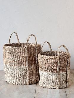nkuku Nkomi Woven Basket, Natural
