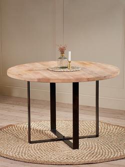 nkuku Fia Round Dining Table, Natural