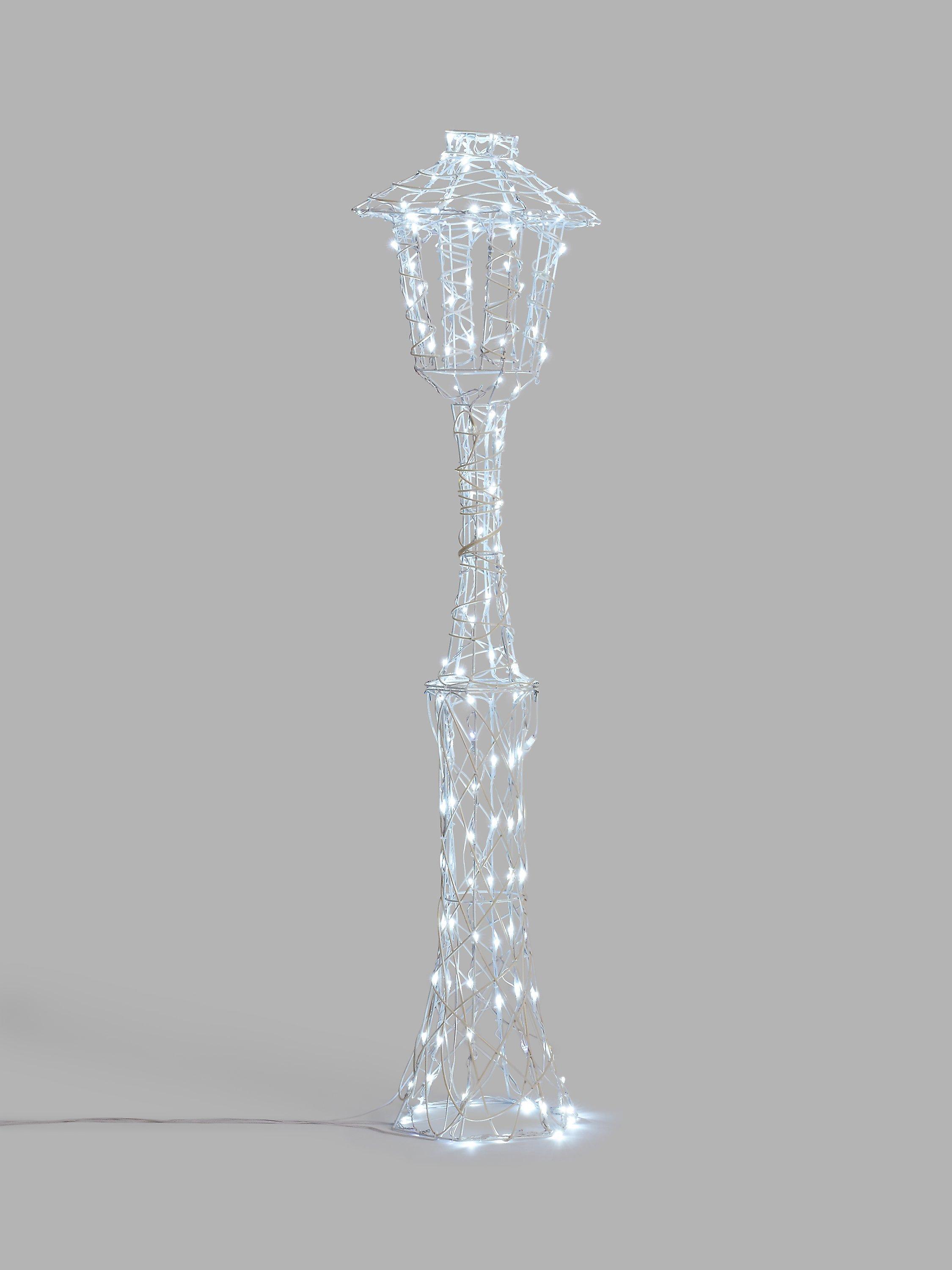 John Lewis Lamppost 160 LED Outdoor Light, White