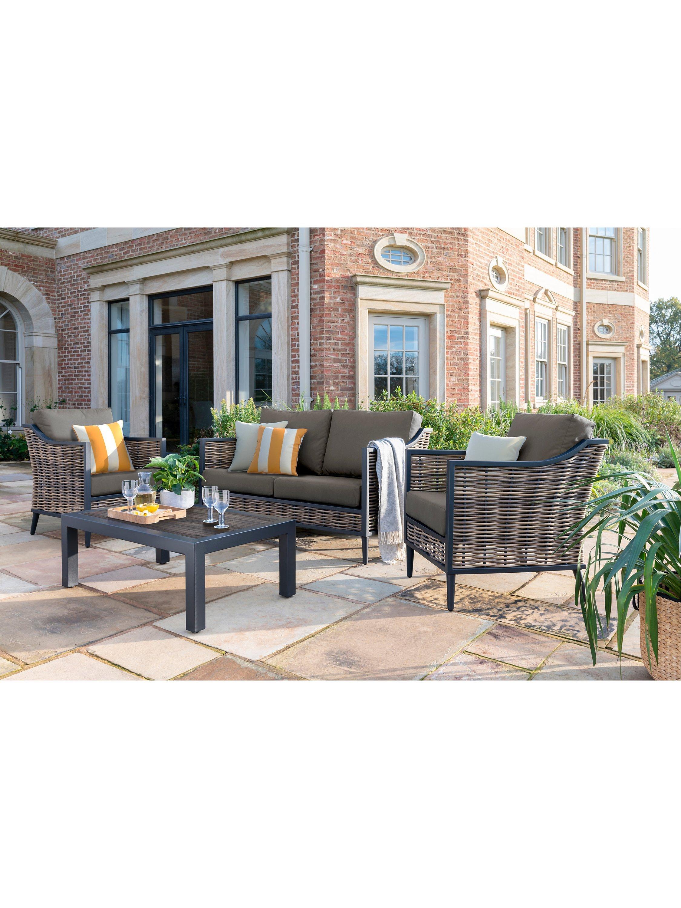 Daro Langley 4-Seater Garden Lounge Set, Black