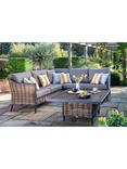 Daro Langley 4-Seater Corner Garden Lounge/Casual Dining Set with Height-Adjustable Table, Black