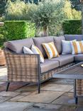 Daro Langley 4-Seater Corner Garden Lounge/Casual Dining Set with Height-Adjustable Table, Black