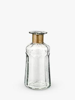 Nkuku Chara Decorative Glass Bottle Vase, Clear - view 2, Clear