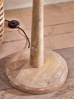 nkuku Sahar Mango Wood Floor Lamp Base, Natural - view 2, Natural