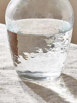 nkuku Yala Hammered Glass Jug, 1.2L, Clear - view 2, Clear
