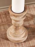 nkuku Kibibi Wooden Candlestick, Natural
