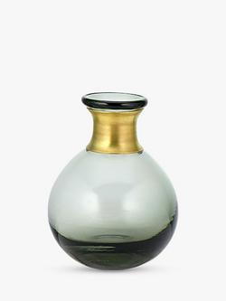 nkuku Miza Glass Globe Vase, Smoke