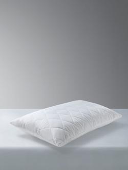 John Lewis Waterproof Quilted Standard Pillow Protector, White