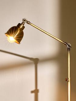 Nkuku Chapda Floor Lamp, Antique Brass - view 2, Antique Brass