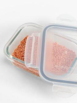 John Lewis Airtight Leak-Proof Glass Storage Container, Clear, Clear