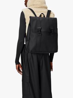 Rains MSN Water Resistant Backpack - view 2, 01 Black